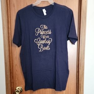 Princess Graphic Navy Tee - Short Sleeve
